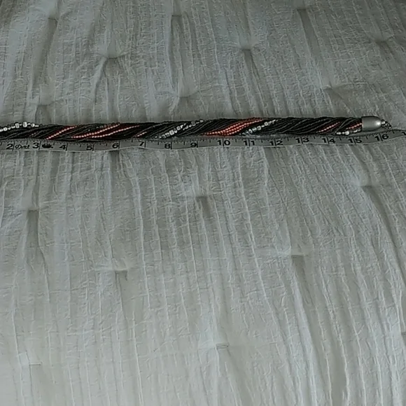 Multi Beaded twisted strand Chocker Necklace - Picture 7 of 10